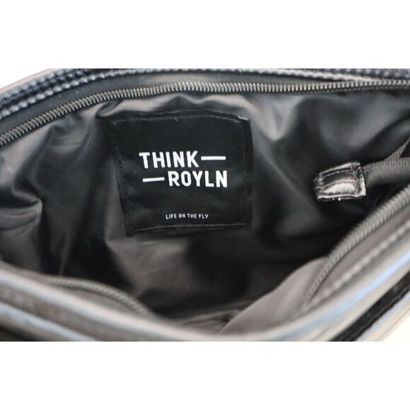 Think Royln Women's Pearl Black Downtown Polyester Crossbody Bag - Picture 8 of 16